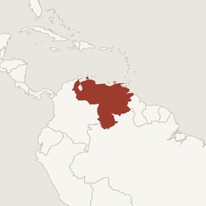 Map locating Venezuela